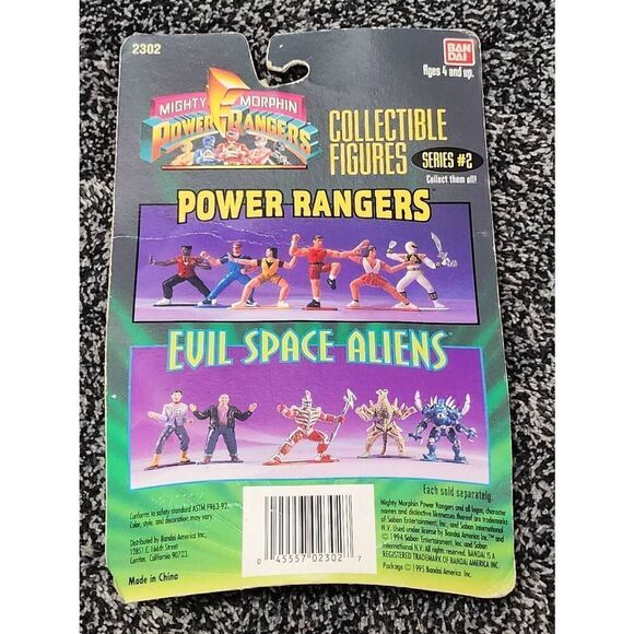 1994 Bandai Mighty Morphin Power Rangers Collectible Figures- Black Ranger - Picture 4 of 5